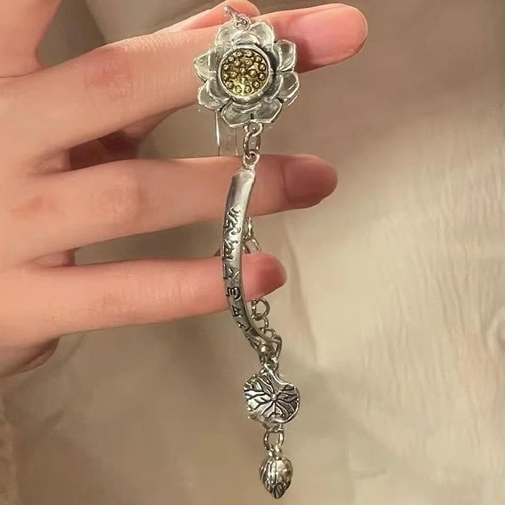 Chinese Style Lotus Bracelet Rotatable Hand Chain Simple Lotus Leaf Bracelet Jewelry Accessories
