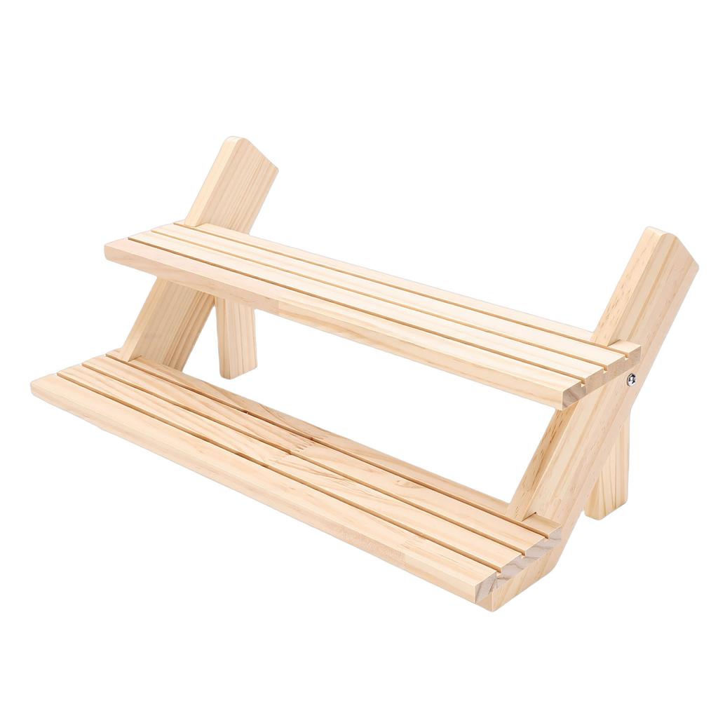 2 Tier Earring Display Stand for Selling Wood Retail Jewelry Card Display Stand Rings Holder Multipurpose Shelf