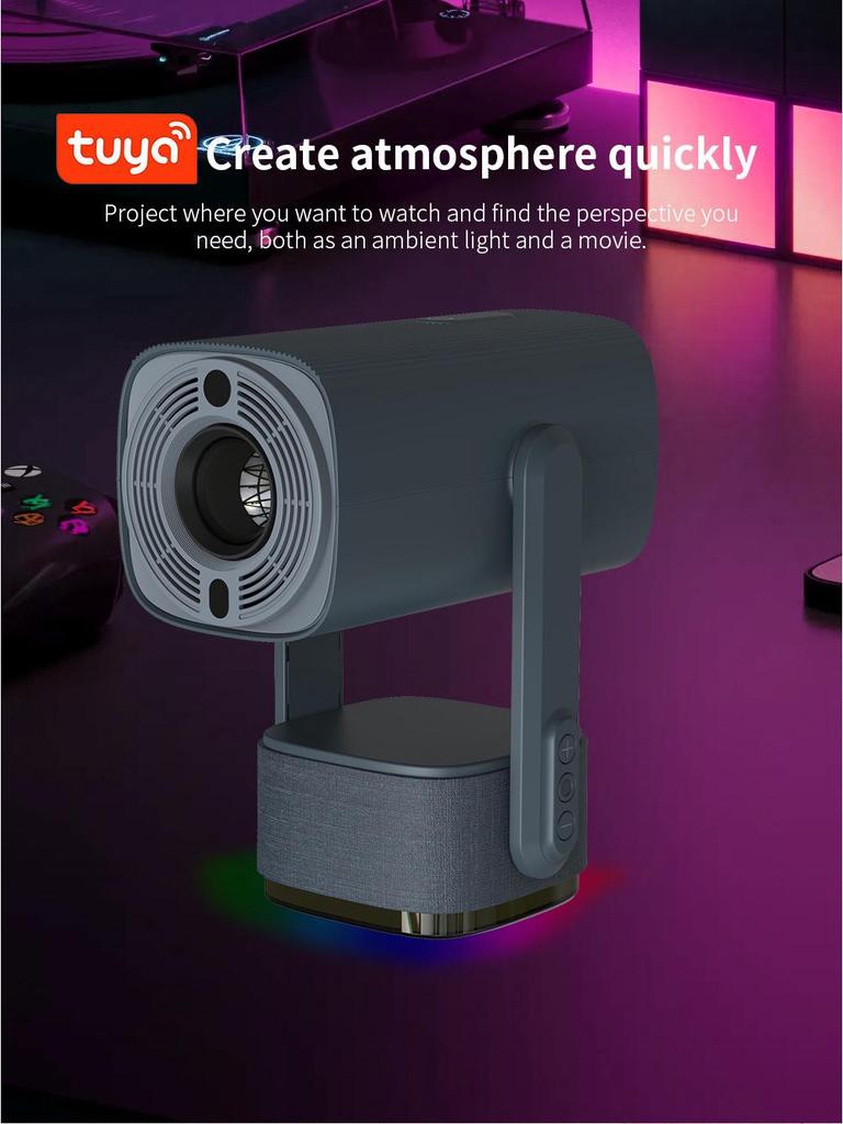 2025 K2 Smart 4K Gimbal Projector with Battery & Android Screen Mirroring