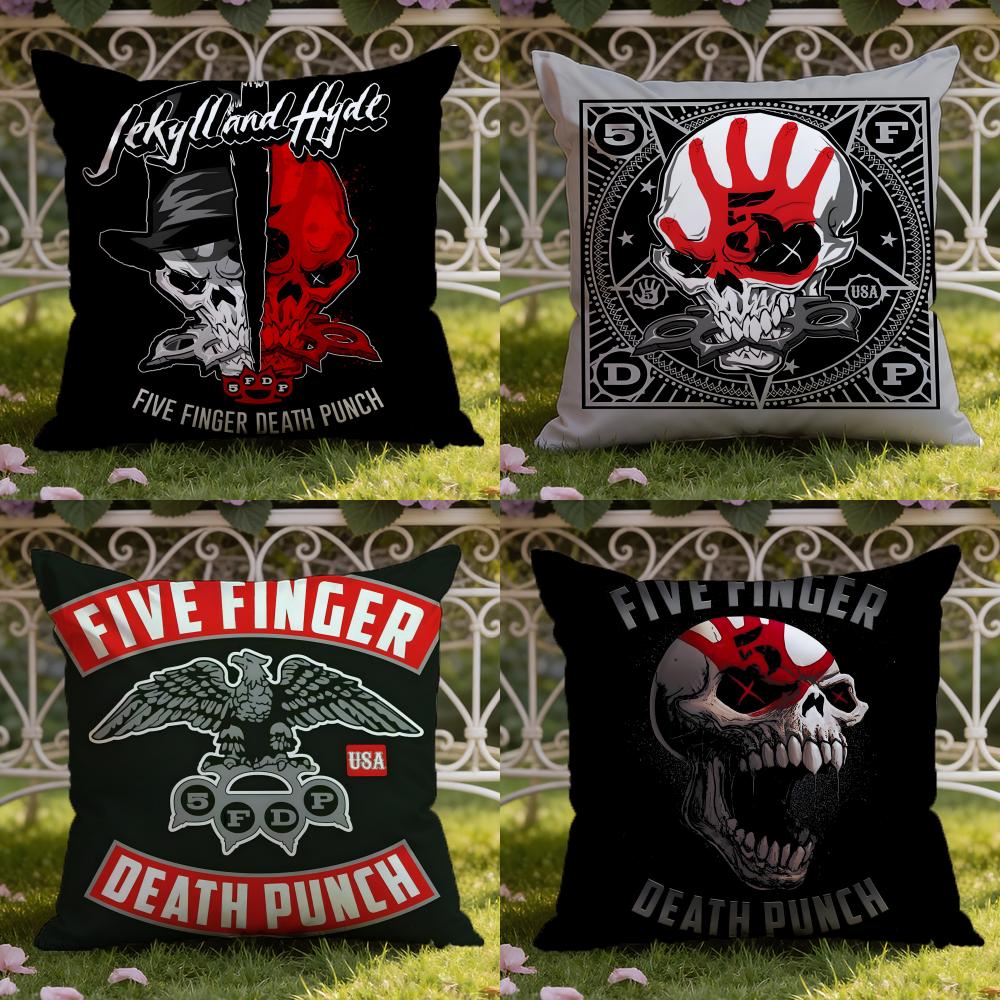 Five F-Finger Death P-Punch Cushion Cover Home & Car Dual-Scene Pillow Cover: Reversible for Premium Comfort