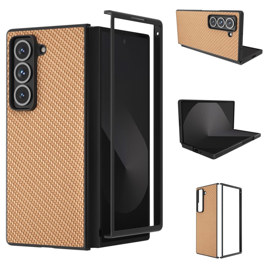 For Samsung Galaxy Z Fold Special Case Carbon Fiber Texture PU+PC Phone Cover