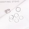 7Pcs Bohemian Creative Retro Simple Multi-Layer Opening Cross Twist Ring Set Jewelry For Women Geometric Ring