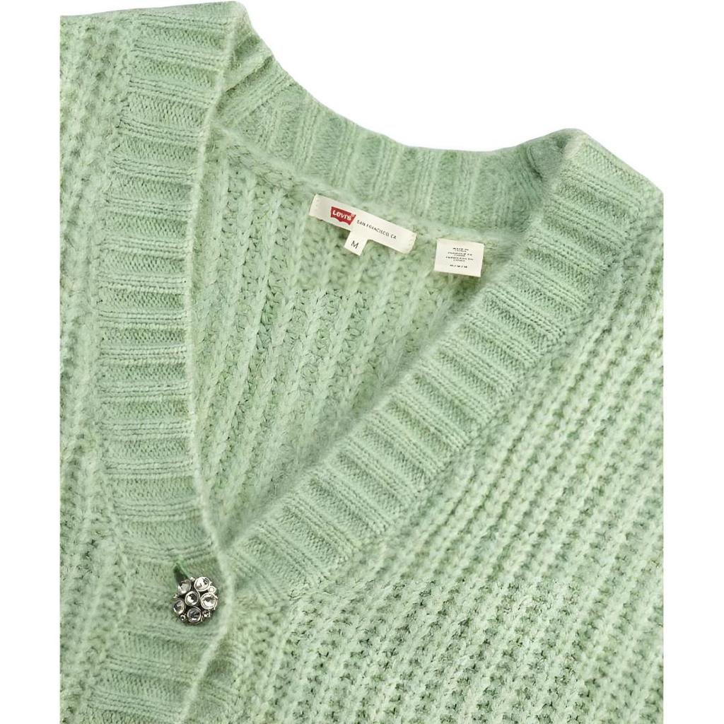 Levis Simple Comfortable Soft V-Neck Cardigan Sweater Women sweater Pink Green A8899-0002