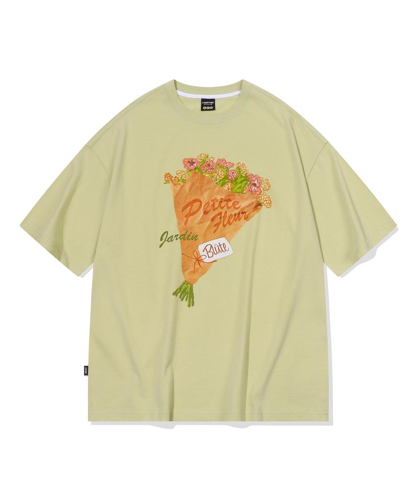 CPGN STUDIO Dtp Petit Flower Short Sleeve T-Shirt Olive