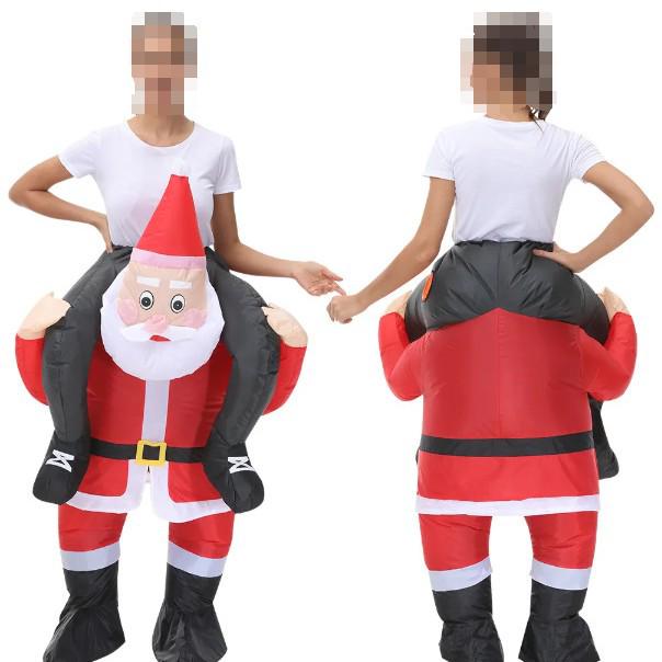 Reindeer & Gingerbread Man Inflatable Santa Costume for Christmas Party Stage Props