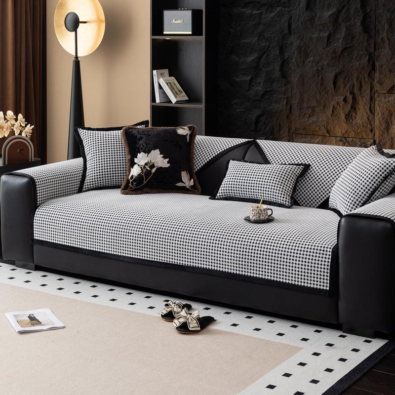 Light Luxury High-End Sofa Cushion Chenier Four-Season Universal  New Non-Slip Leather Seat Cushion Sofa Cover Cover
