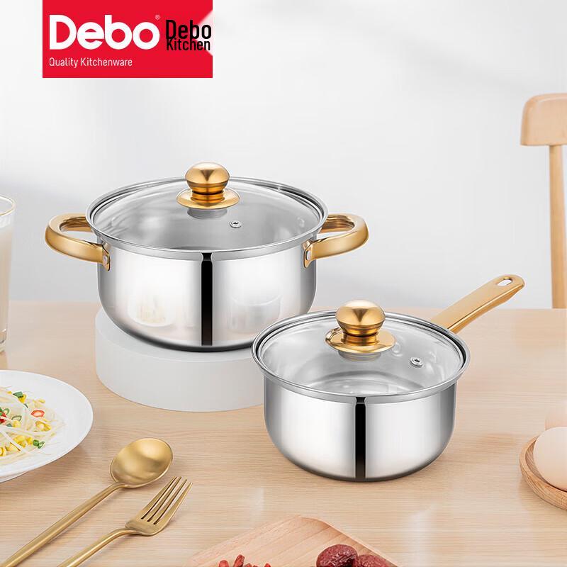 Debo Velis 2-teiliges Edelstahl-Topfset