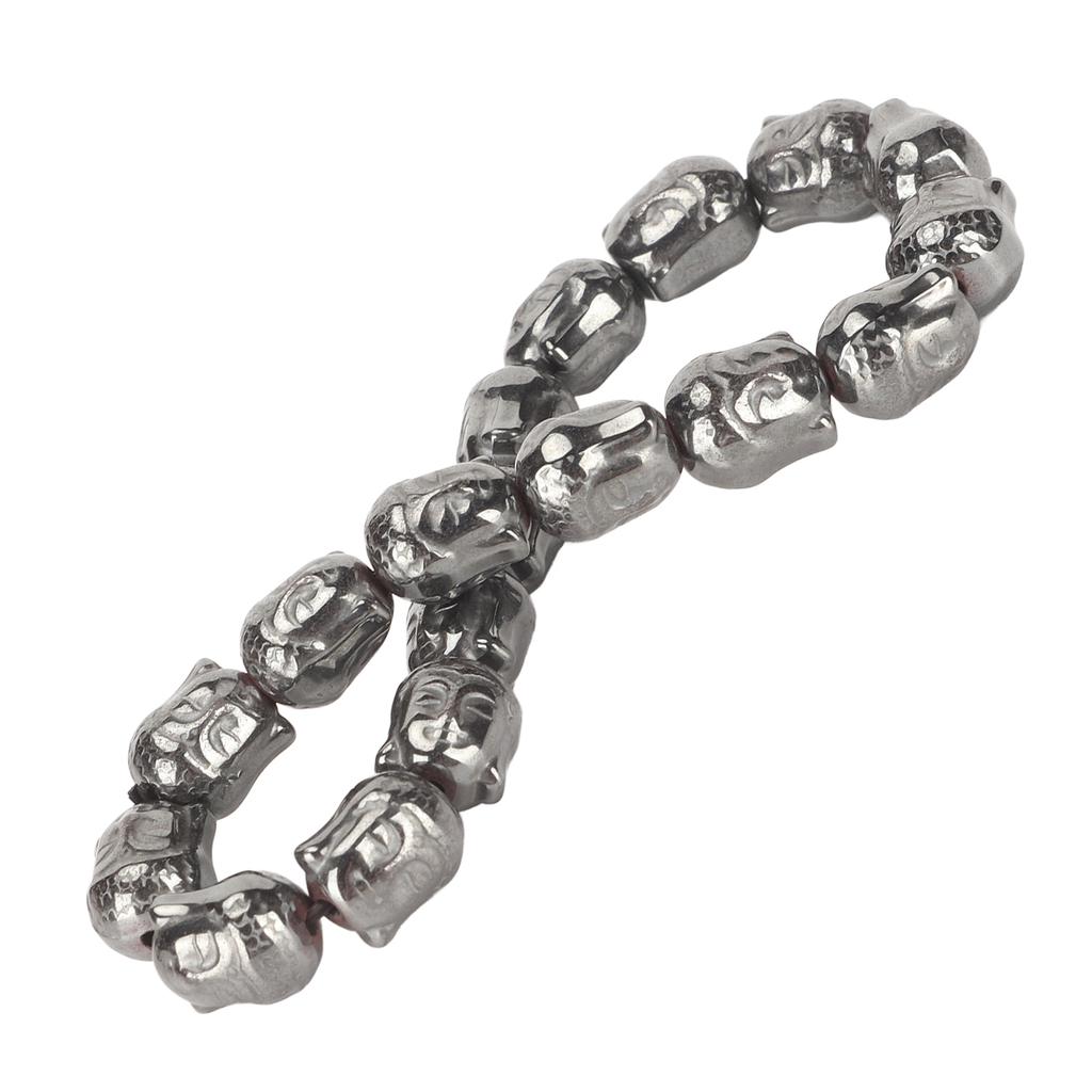 Buddhism Terahertz Bracelet Magnetic Volcanic Negative Ion Vintage Energy Stone Bracelet for Yoga