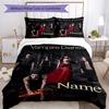 3Pcs Custom Name Vampire Diaries Bedding Set Duvet Cover Closure Includes 1Duvet Cover 2Pillowcases Soft And Comfortable For All Seasons