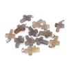 5Pcs Natural Stone Quartz Pendants Exquisite Cross-shaped Semi-precious Charms for Jewelry Making DIY Necklace Accessory Easter Gifts