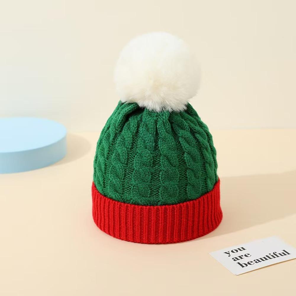 Red Knitted Knit Christmas Beanie Dress Up Santa Claus Cap Women Men Christmas Hat Outdoor