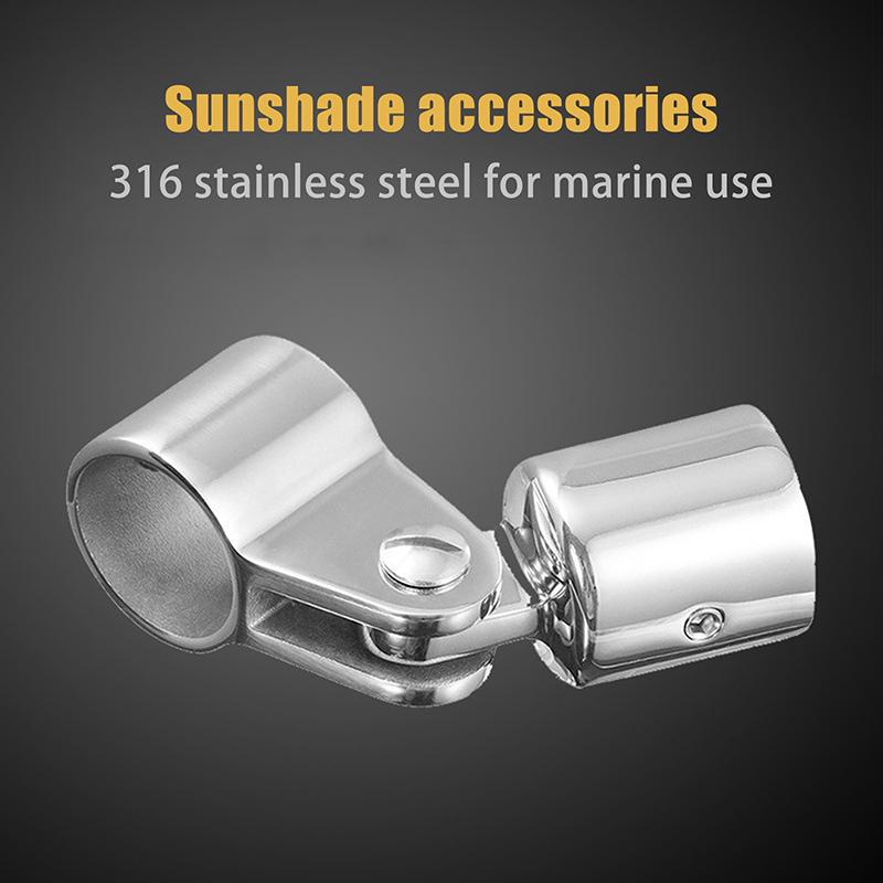 1Pc Boat Bimini Top Fitting Deck Hinge Slide Cap 19-32Mm Pipe Eye End Cap External Eye End Canopy Tube Boat Accessories