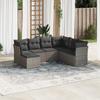 Vidaxl 7-Cz. Set da Giardino con Cuscini, Grigio