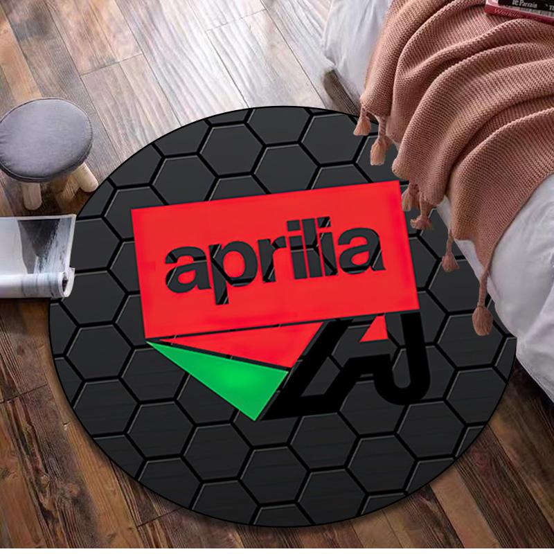 1Pc Aprilia racing Circular Print Rug - home decoration Carpet For Living Room Bedroom Flooring Computer Chair Area Rug
