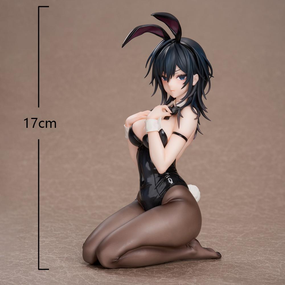 17CM Yokoyama Ishimi Anime Figur Schwarzes Kaninchen Kniende Actionfigur PVC Sammlerpuppe Modell Spielzeug Weihnachtsfest Geschenk
