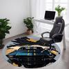 1pc Car Flames Office Round Area Rug, Under Office Chairs Bedroom Living Room Home Decor, Room Deco
