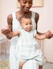 Romper Baby Stripe Months [Serafin] Children's One-Piece Children's Sage/White 12-18