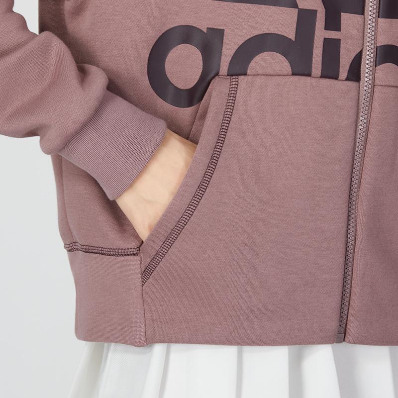 Adidas Large Logo Print Casual Jacket Women Jacket Light-Purple HM5299