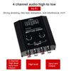 Car Speaker to  Line 12V 4 Channel Audio Impedance Converter High to Low  Line Car Stereo Radio Speaker Frequency Filter