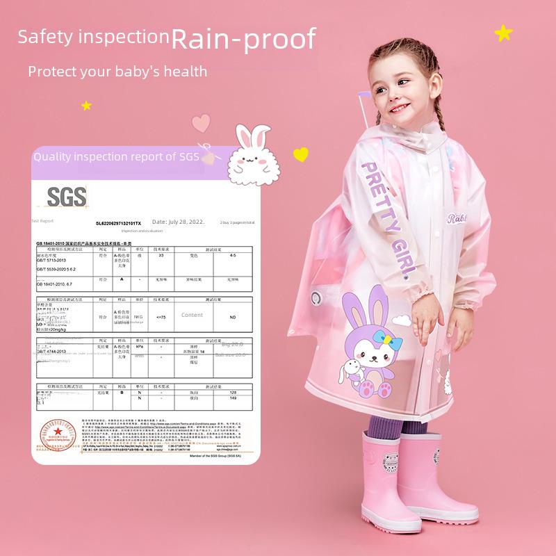 Kinder Wasserdichter Ganzkörper-Regenmantel mit Rucksack - Neuer 2025er Stil für Grundschuljungen und -mädchen