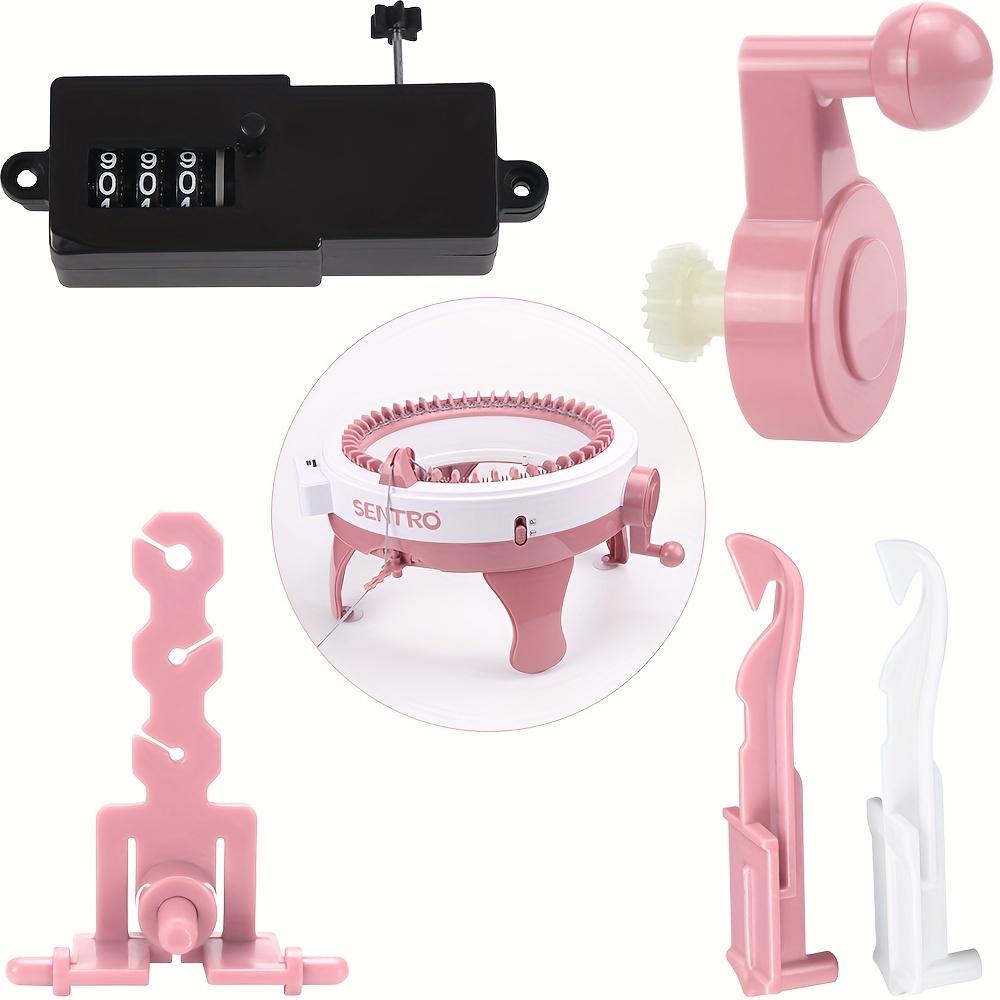 Knitting Machine Accessories Set, Original Replacement Parts with Crank Handle, Tensioner, Counter, Hanging Needles, Mixed Color