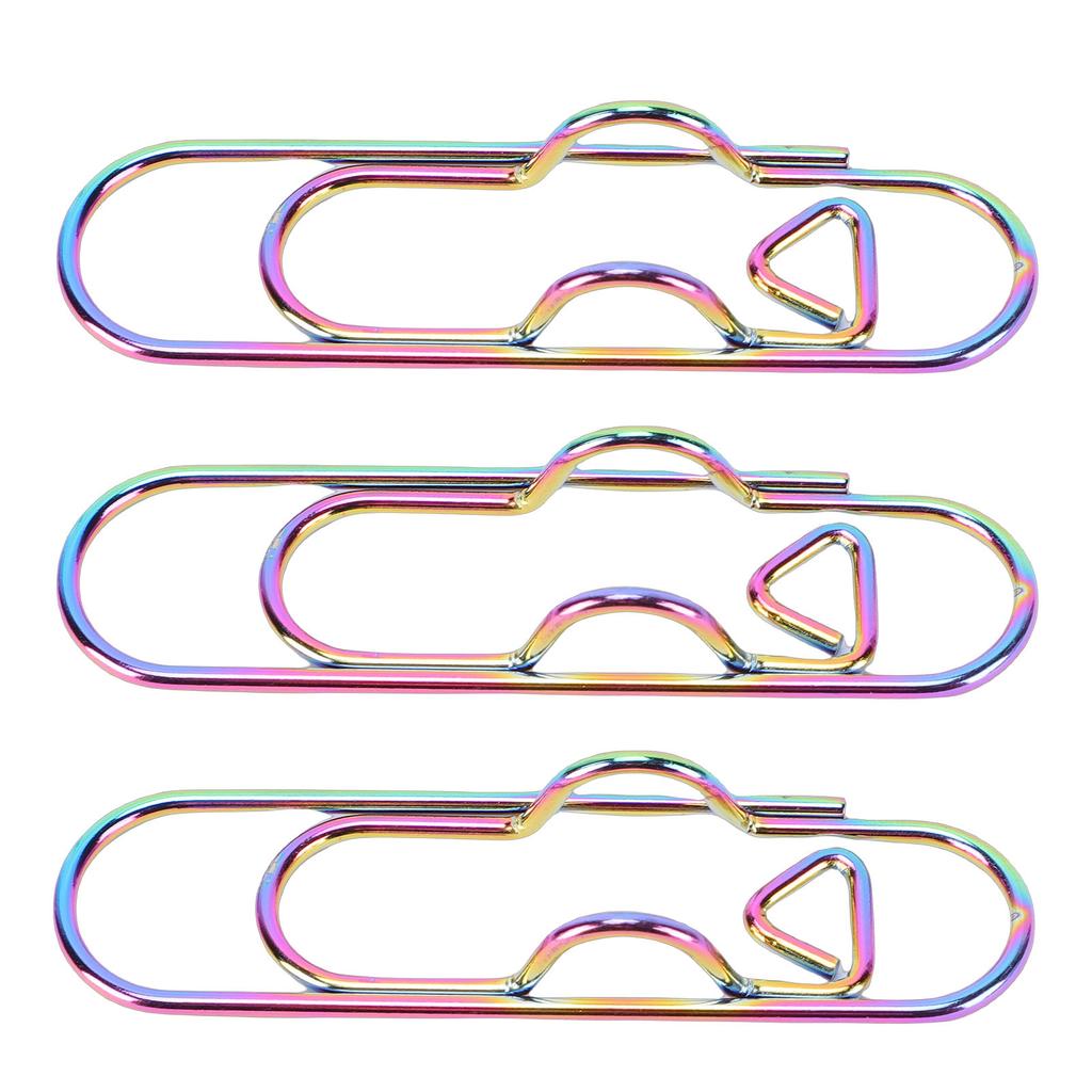 20PCS Stainless Steel Pen Clips Paperclip Pencil Holder for Journal Notebook Dazzling Color