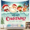 Cartoon Santa Claus Pattern Tapestry Home Bedroom Living Room Wall Decoration Christmas Theme Tapestry