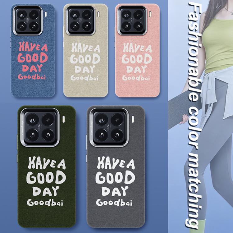 Beautiful Series Denim Texture Magnetic Phone Case For Xiaomi 15, PC Metal Frame Anti-Fingerprint Four Corner Shockproof Wireless Charging Cover