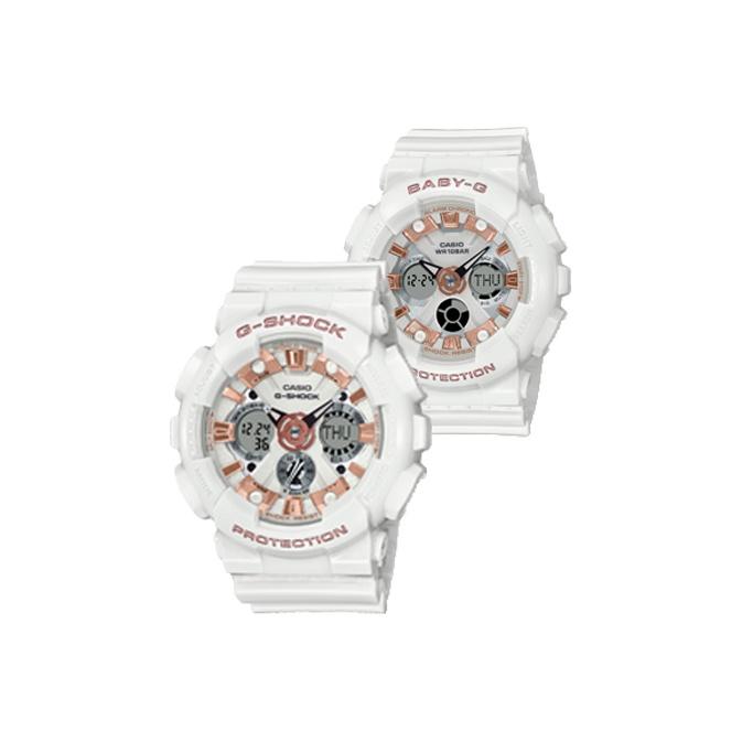 CASIO Unisex Pair Table Series White Watch LOV-20A-7APR LOV-20A-7APR Regular Watch Box