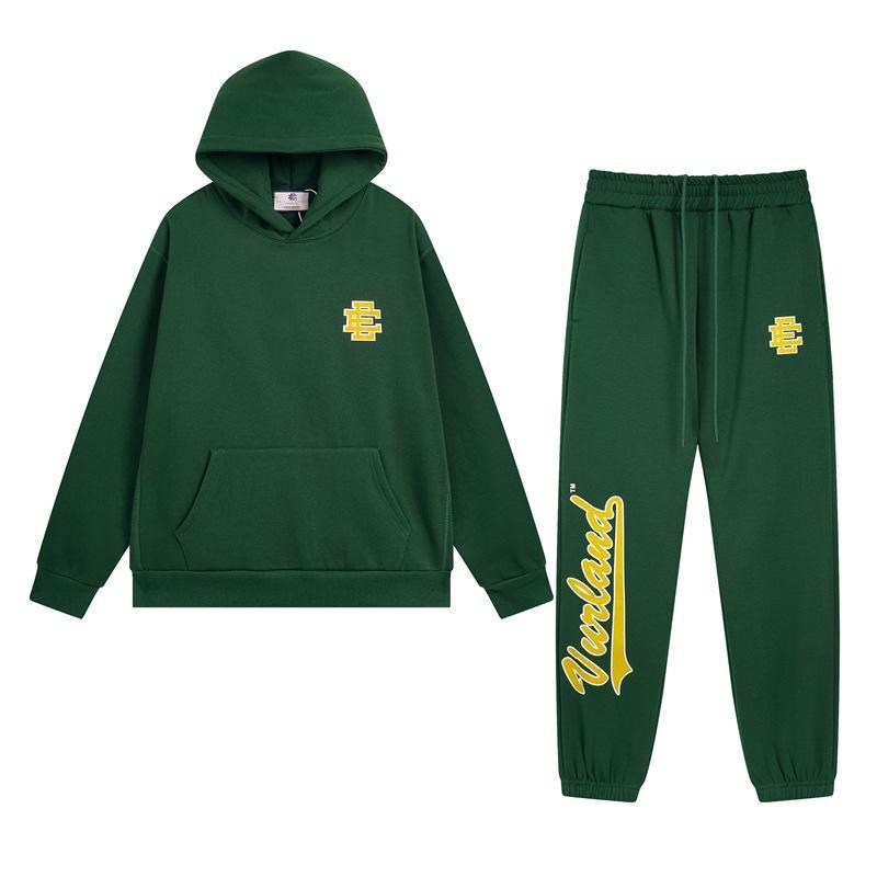 European and American Trendy Brand EEl Classic Sports Men and Women Couples Hooded Sweater Corset Sweatpants Set Trendy