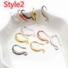 15x10mm 20pcs High Quality Silver Plated Bronze Gold Color French Earring Hooks Wire Settings Base Setting WholeSale