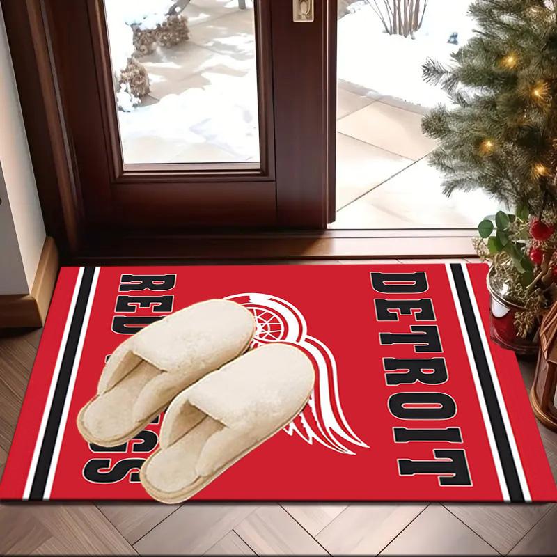 Red Wings Logo Area Rug Suitable for Indoor And Outdoor,Carpets for Kitchens, Homes, Offices, Living Rooms,Home Decor,Christmas Gift