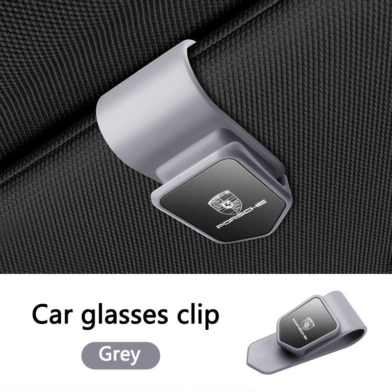 

Car Interior Sun Visor Glasses Clip Sunglasses Holder for Porsche Cayenne Panamera Macan 911 718 Taycan Boxster Cayman 918 Pajun