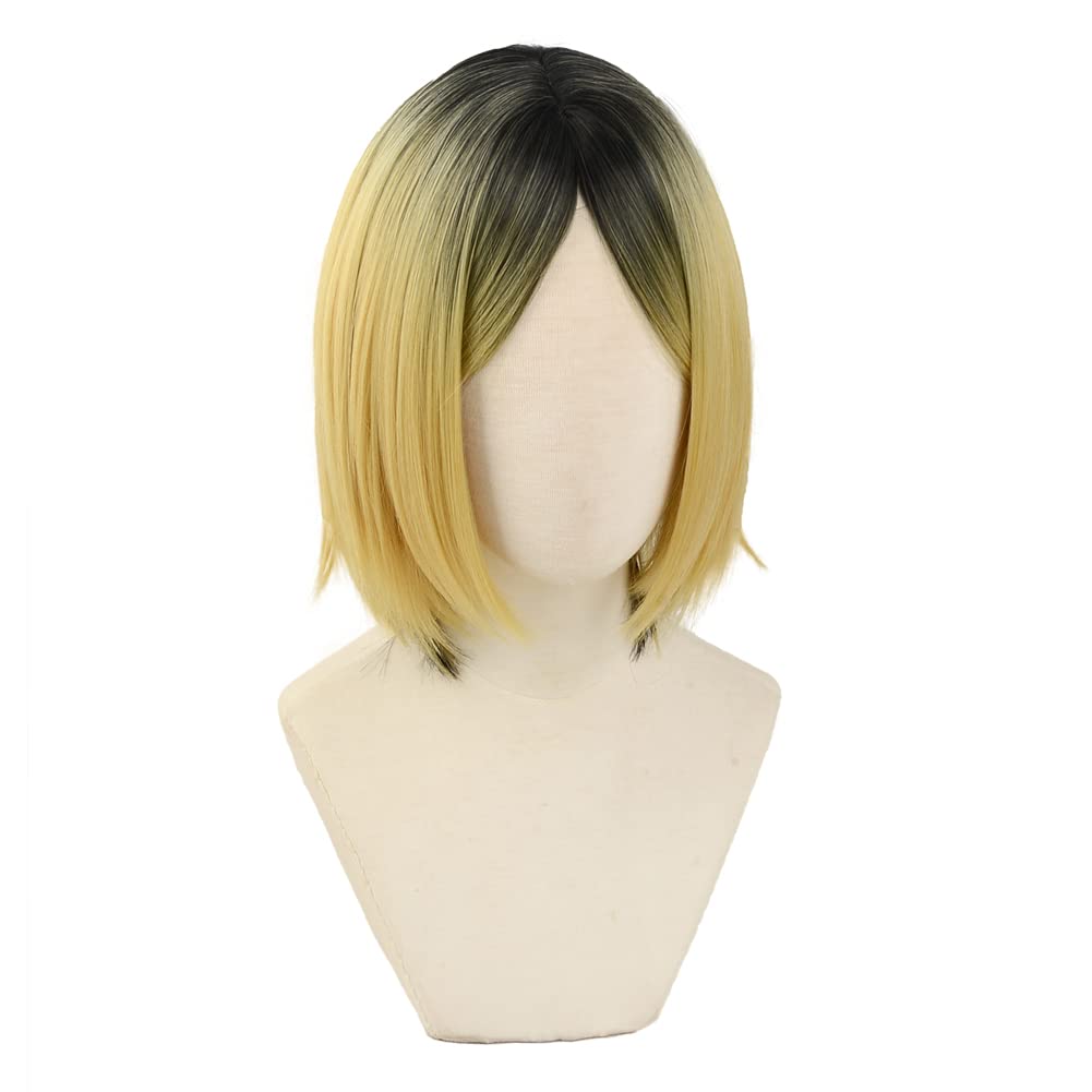 SUNXXCOS Haikyu!! Heat-Resistant Wig, Costume Accessory, Festival Wig (Kazume Kenma (Dyed))