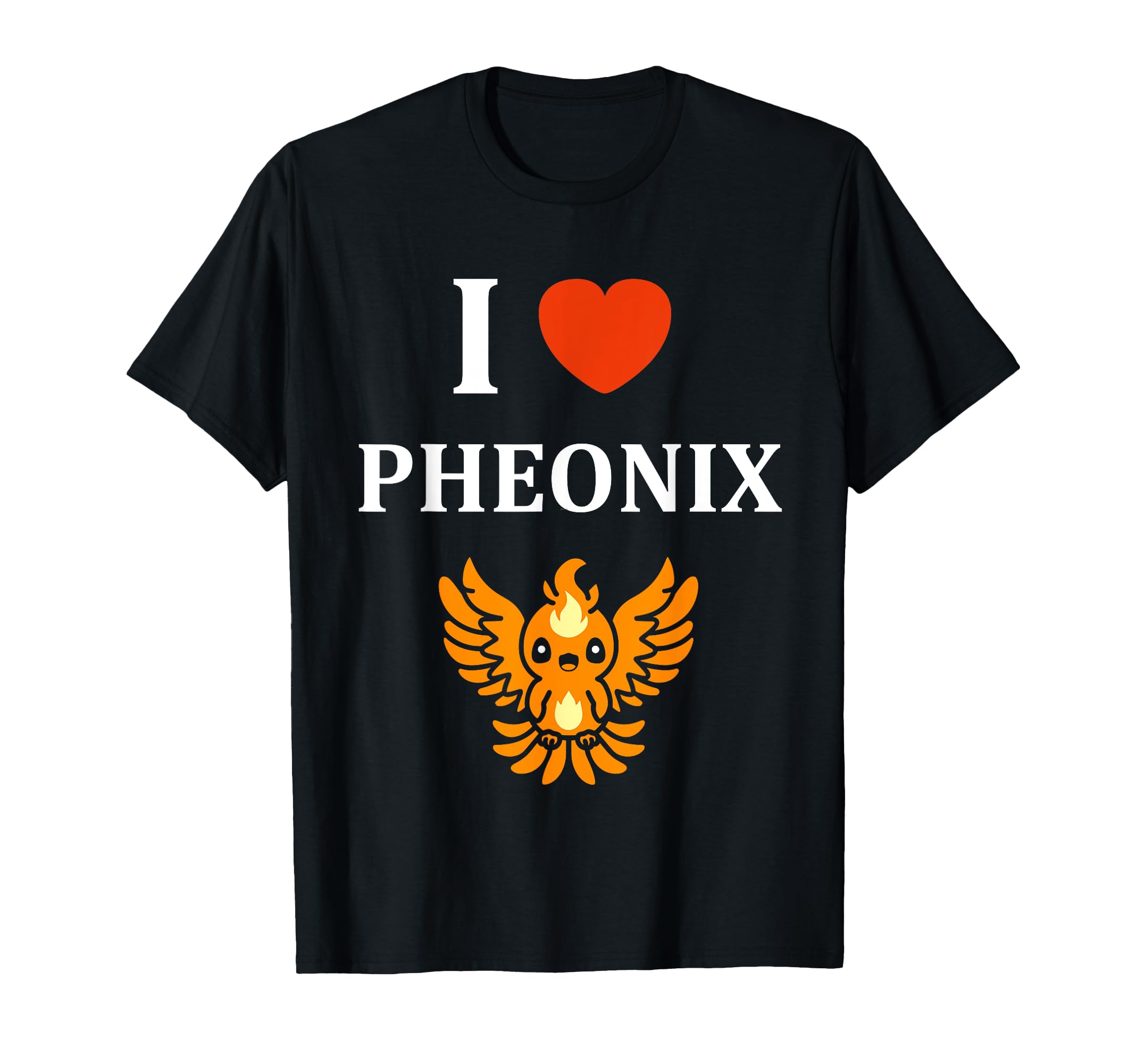 

Humor Phoenix Animals Simple Fire Bird i love Phoenix T-shirt чёрный