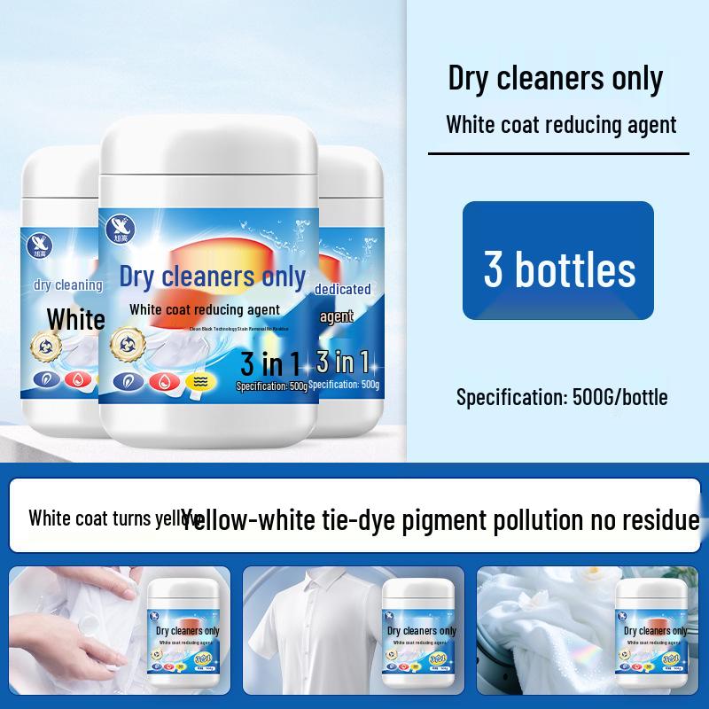 Dry Cleaning White Clothes Bleaching Powder - No-Scrub Stain Remover and Whitener
