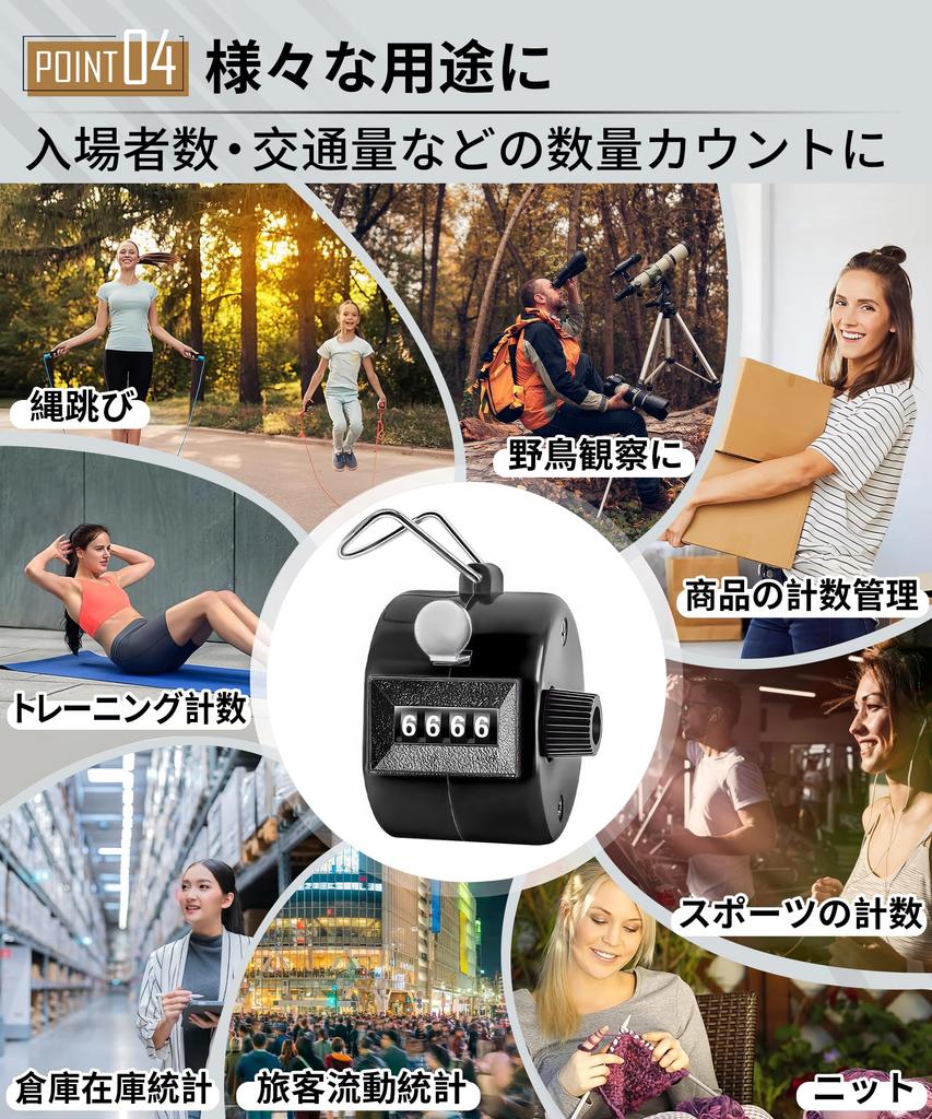 GOKEI Handheld Tally Manual Analog Count up to No Batteries Quantity People Easy Reset Traffic Data Traffic Visitor Sales Park 2 Counter, Counter,