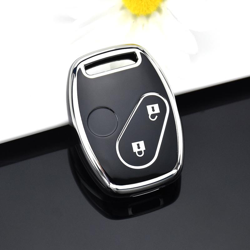 

Чехол для ключей от машины с 2, 3, 4 кнопками для Honda Civic Accord VII Crv Frv Insight Shuttle Stream Jazz Shell, брелок, аксессуары без ключа 2 button key cover чёрный
