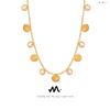 European & American Resort-Style Gold-Plated Titanium Necklace with Shell Zircon Pendant