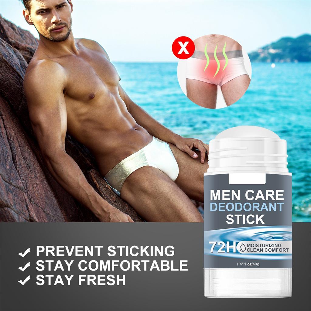 Herrenpflege Antiperspirant Stick, Feuchtigkeitsspendend, Sauber und Komfortabel, Reduziert Reibung im Schrittbereich, Langanhaltende Frische