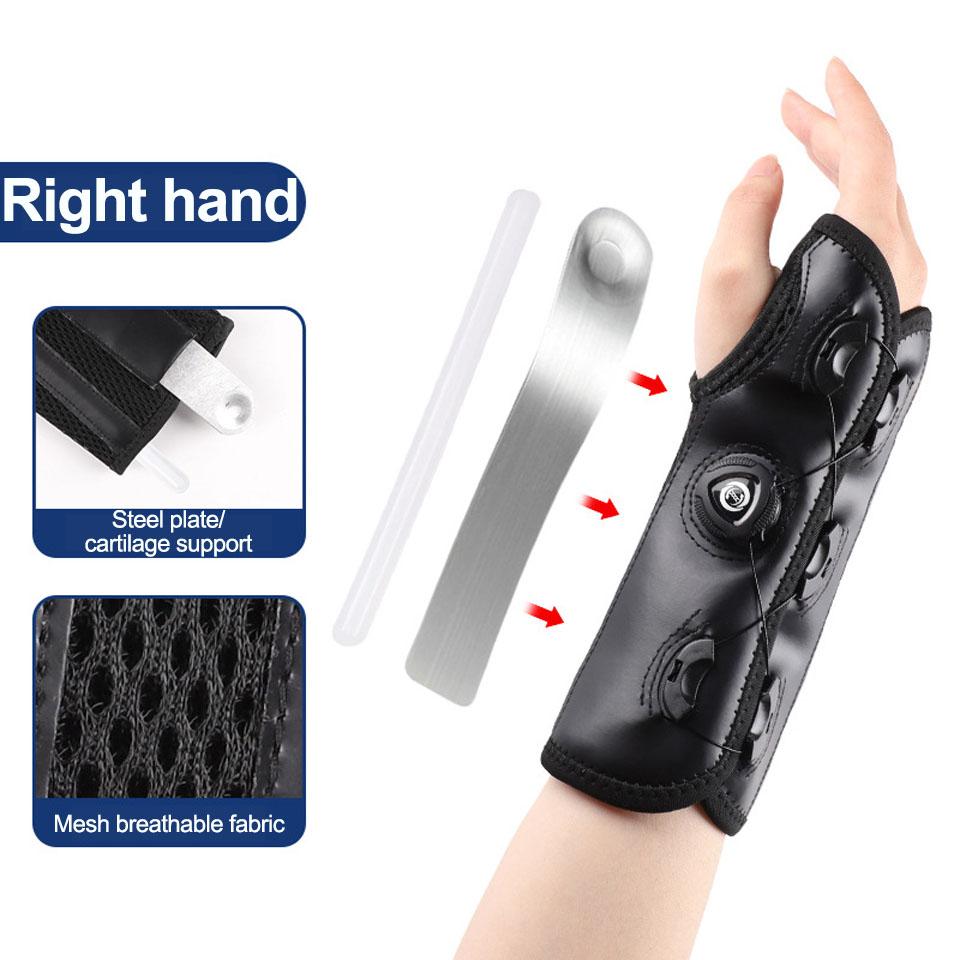 1Pcs Adjustable Knob Wrist Guard Removable Steel Plate Tendon Sheath Fixation Compression Protection Comfort Wrist Brace Unisex