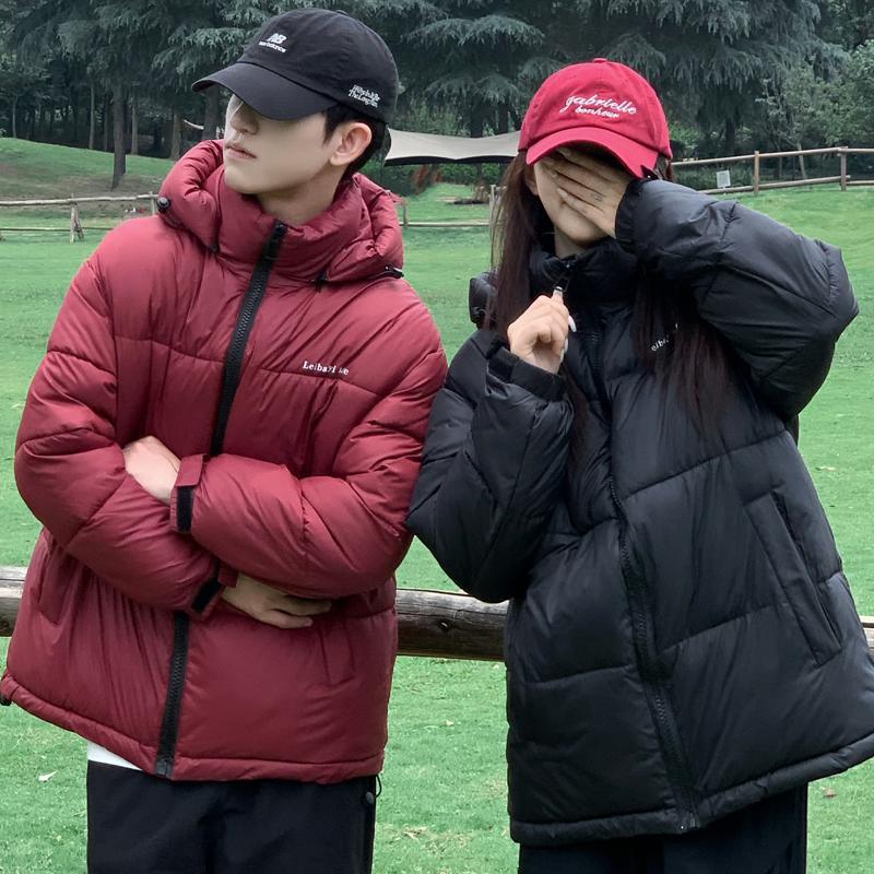 Unisex Fashion Winter Women and Man Parkas Hooded Warm Jackets Elegant Loose Thick Coats