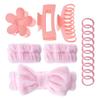 Wash Face Wrist Strap 16Pcs Face Washing Tools Skin Care Versatile Flower Hair Claw Solid Color 16Pcs Plush Bow Headband