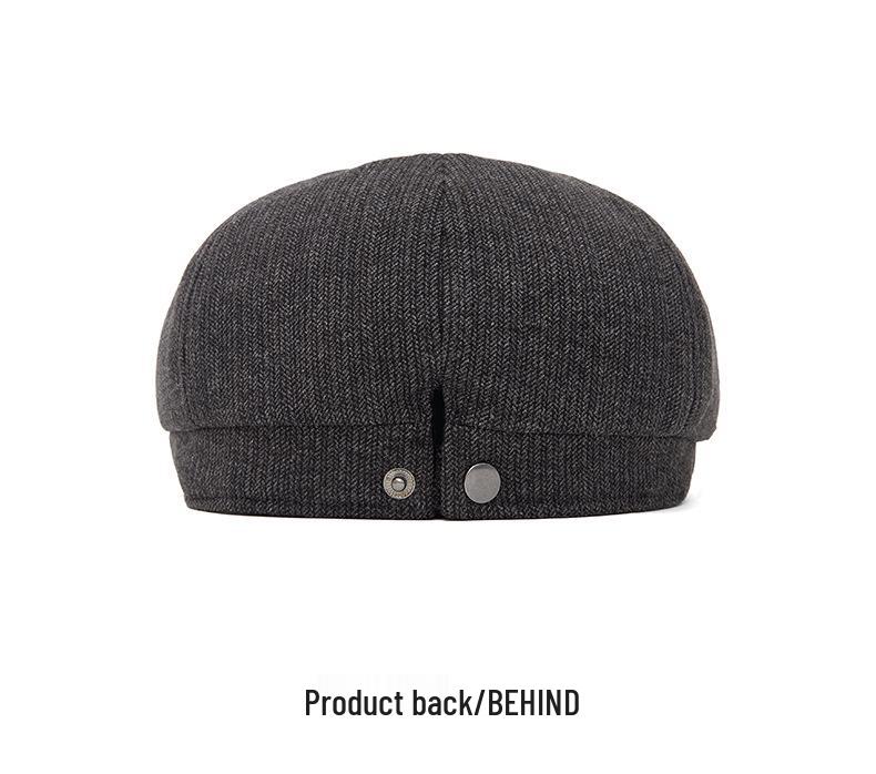 Autumn/Winter Wool Newsboy Cap: Unisex Warm Beret, British Retro Flat Cap, Men's Octagonal Duckbill Cap
