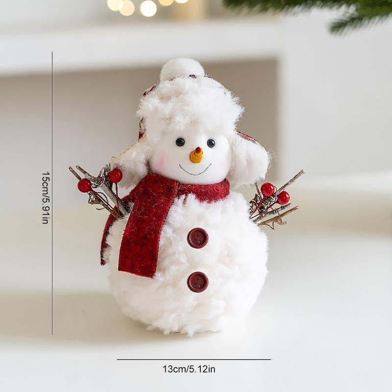 1PC Knitted Handmade Christmas Modern Simplicity Ornament Atmosphere Doll Desktop Plush Multi-element Festival