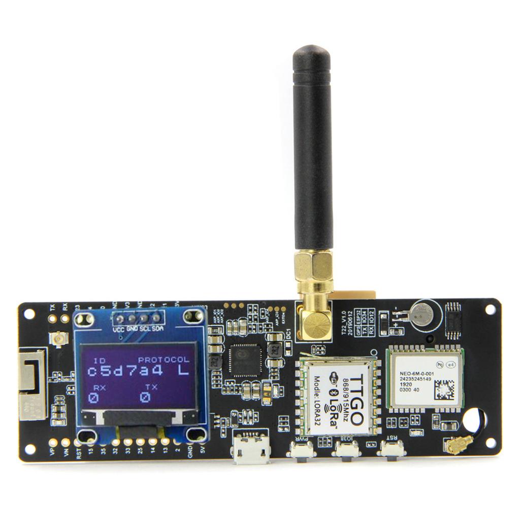 TTGO T-Beam ESP32 WiFi Wireless Bluetooth Module ESP 32 GPS NEO-M8N IPEX LORA 32 Battery Holder  915MHz
