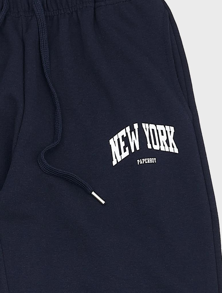 PAPERBOY Basic New York Wide Jogger Pants - Navy (Type B)