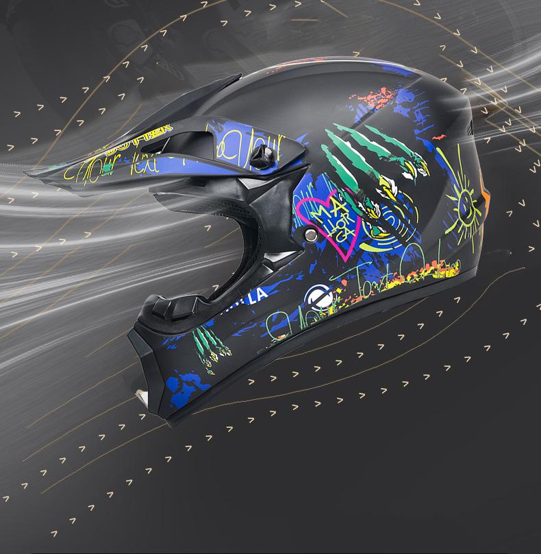 DOT Certified Full Face Off-road Motorcycle and Mountain Bike Helmet for Downhill Riding Safety.