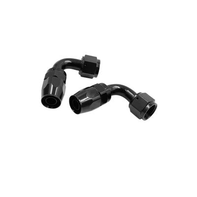 ACROPIX Automotive Fuel Hose End Fitting 90 Degree Rotation 10AN Black 2pcs