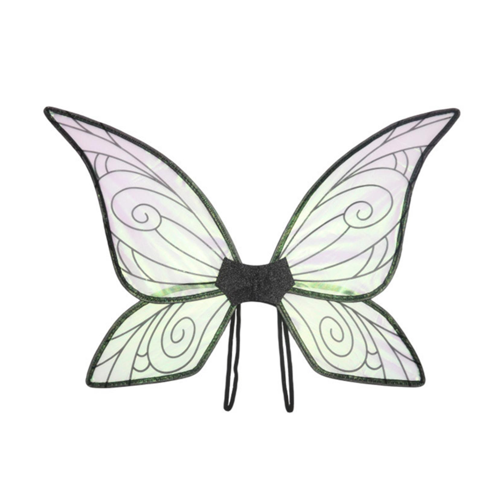 

Блестящие крылья бабочки для детей и взрослых, платье ангела на Хэллоуин, ролевая игра, вечеринка по случаю дня рождения One Size чёрный